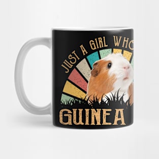 Curls and Cuteness Just A Girl Who Loves Guinea Pig's Canine Mug